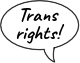 CommunityVerifieds Trans Rights Speech Bubble